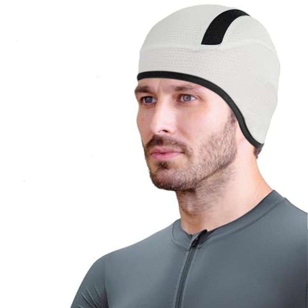 Breathable Motorcycle Helmet Inner Cap Ice Silk Under Helmet Beanie Cycling Cap for Cycling белый