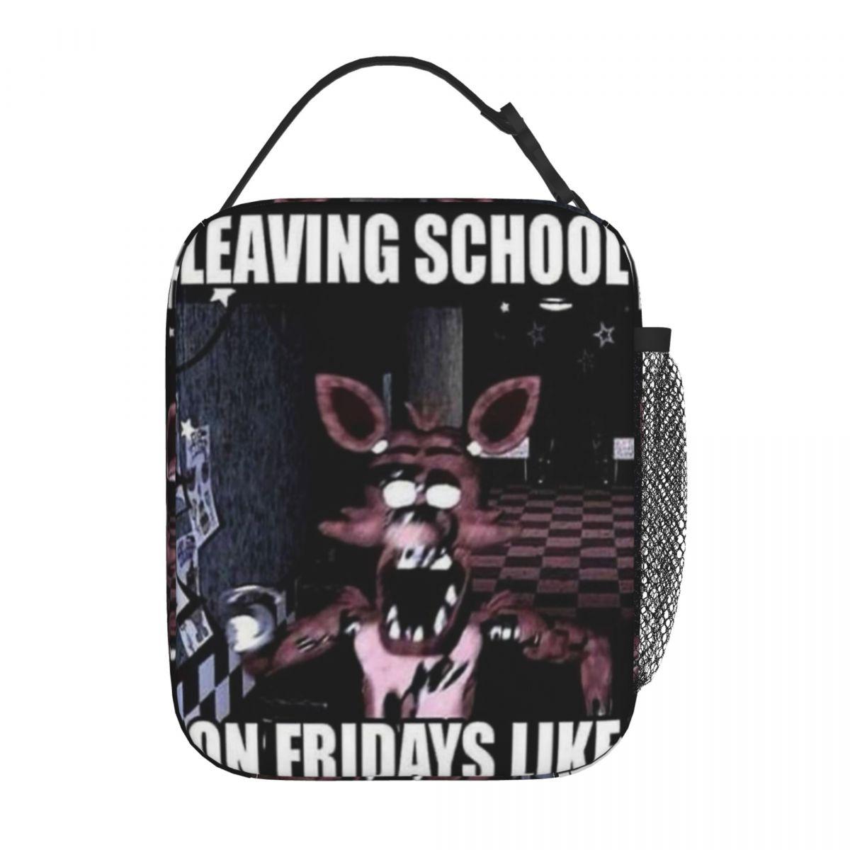 Geïsoleerde Lunchtassen FNAF At Freddys Product Lunchcontainer Mode Thermische Koeler Lunchbox Voor Buiten Option 1