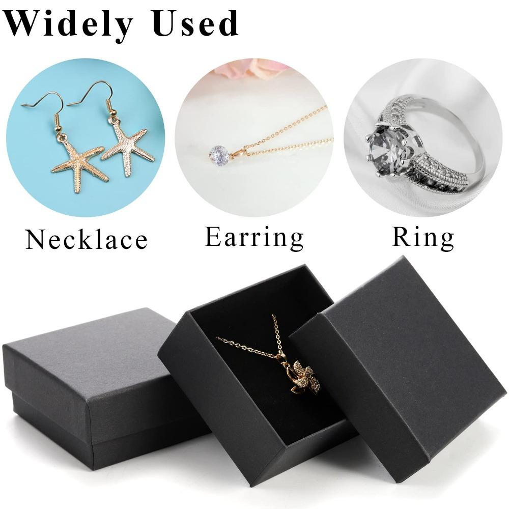 10pcs Jewelry Boxes Square Cardboard Jewelry Gift Box with Foam Insert Festival Gift Wrap Gift Box for Necklace Ring Earring Birthday Decor Wedding