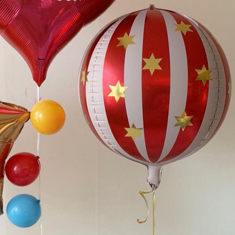 22 Inch 4D Striped Star Aluminum Film Balloon Ktv Mall Home School Decoration Diy Circus Party Supplies Kids Photo Booth Props
