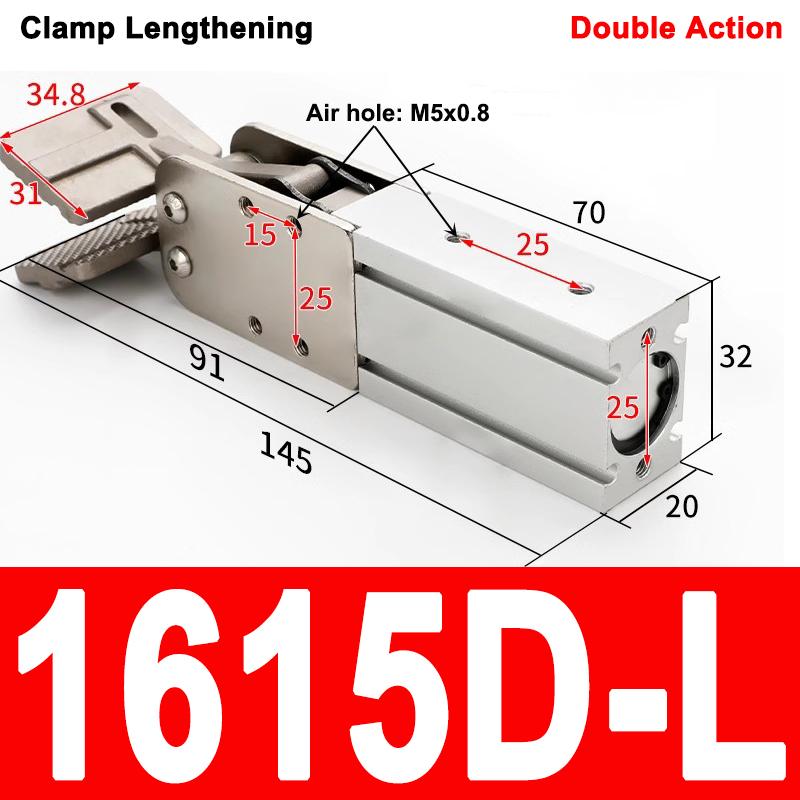 Pneumatic Cylinder Gripper For Robotic Machines Single-acting Double-acting Manipulator End Clamps 2015D 1615D