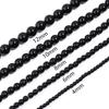 4 6 8 10 12mm Black Glass Beads Smooth Round Loose Spacer Beads For Jewelry Making DIY Handmade Bracelets Necklace Accessories