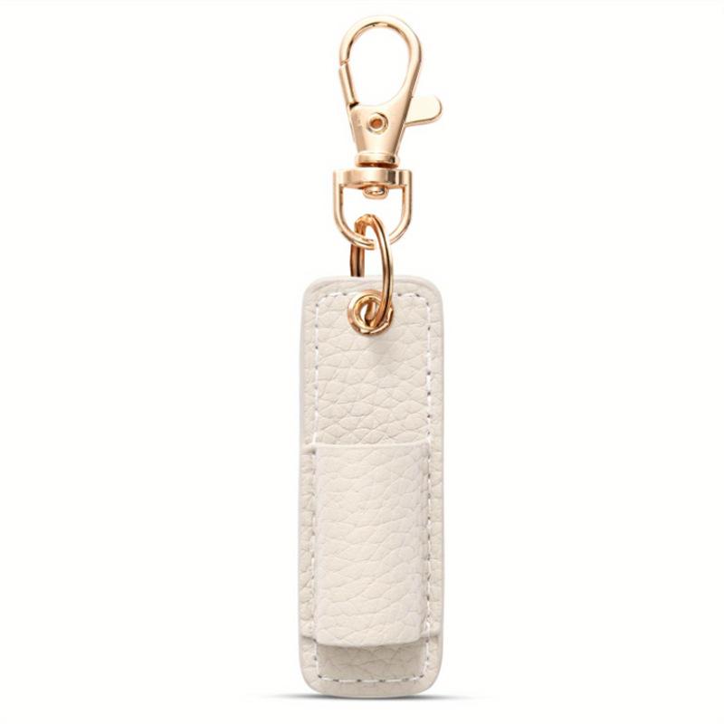 1pc Portable Keychain Pen Holder Pen Clip PU Badge Pencil Case Pen Bag With Clip for Badge Pen Holder Keychain Gifts For Women
