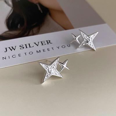 All-over Four-pointed Star Earrings Niche Design Temperament Personality Fashion Earrings Earrings Gift