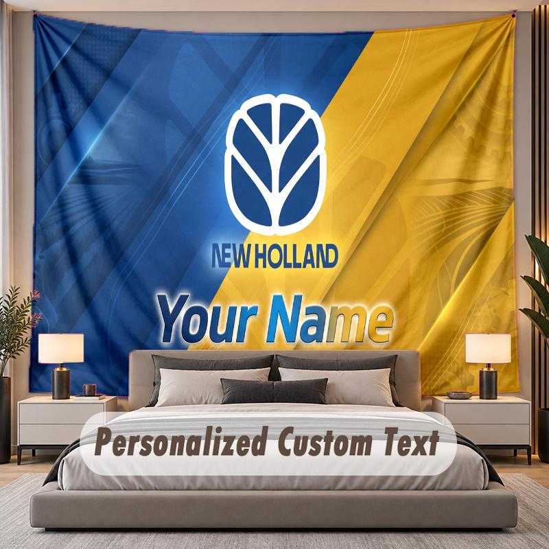 Custom Name Text Tapestry New Holland Personalized Polyester Wall Tapestry For Bedroom And Room