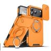 Armor Shockproof Magnetic Ring Stand Holder Phone Case For Iphone 17Air 17Pro 17 Pro Max Orange Camera Flip Protection Cover
