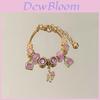 Fashion Heart Flower Butterfly Charm Bracelet For Women Gift Accessory
