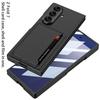 Samsung Z Fold7 Ultra-Thin Leather Phone Case with Card Holder & Stand
