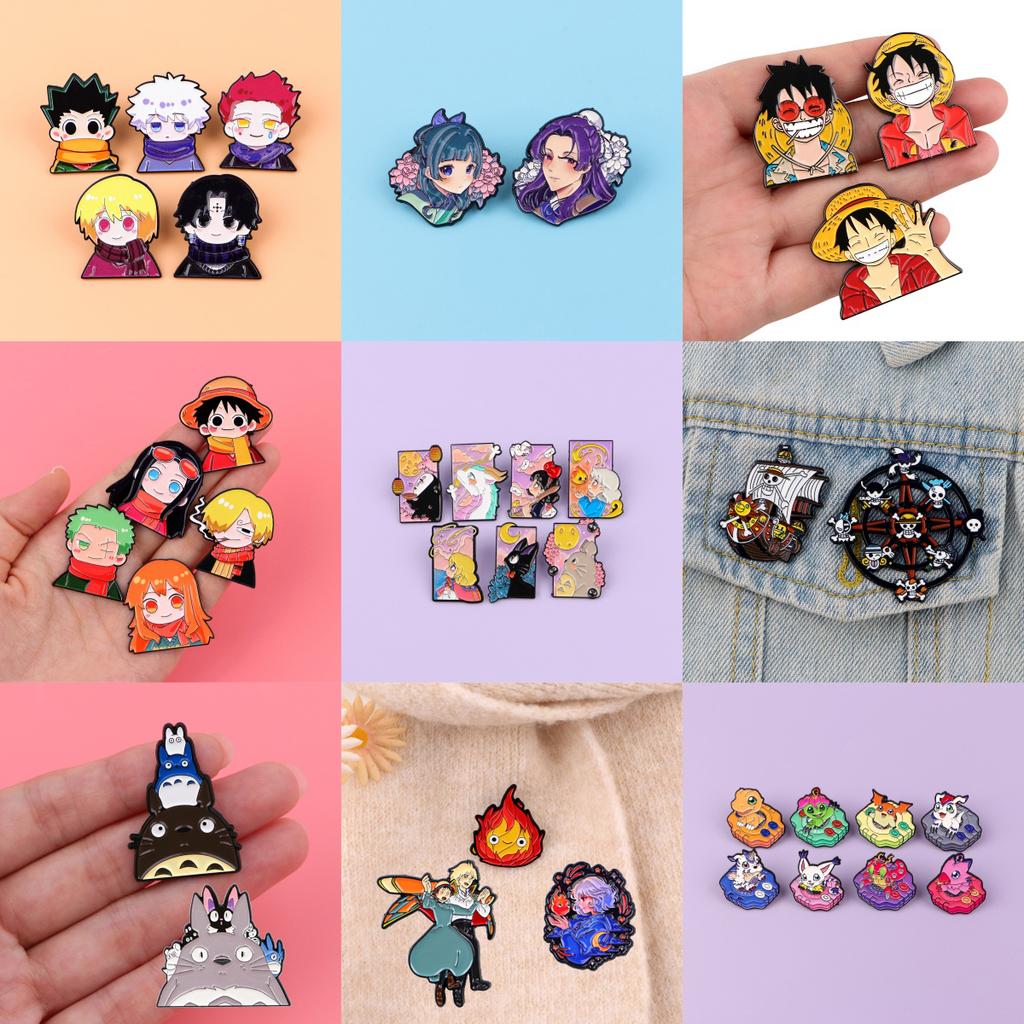 Cute Cat Enamel Pin Anime Movie Badges on Backpack Manga Brooch Set Hat Lapel Pins Cartoon Jewelry Cosplay Accessories Toys Gift