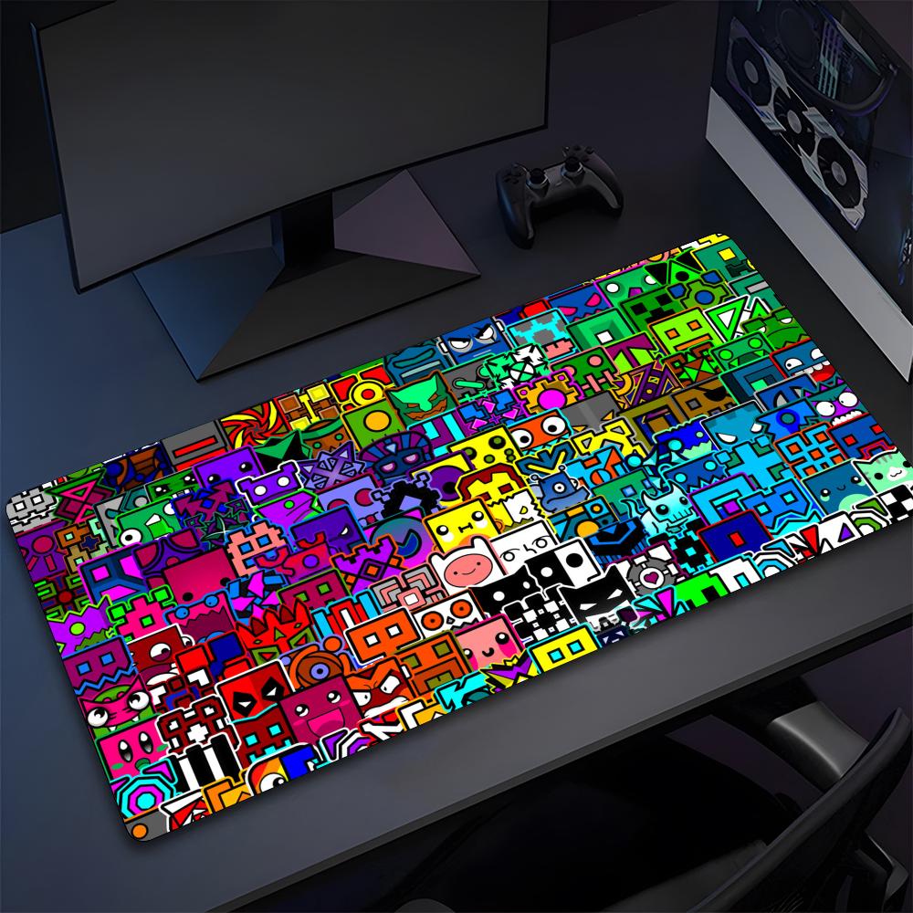 Geometry Dash Gaming Mouse Pad High Quality Natural Rubber Mouse Pad The Most Professional Washable Laptop Mouse Pad