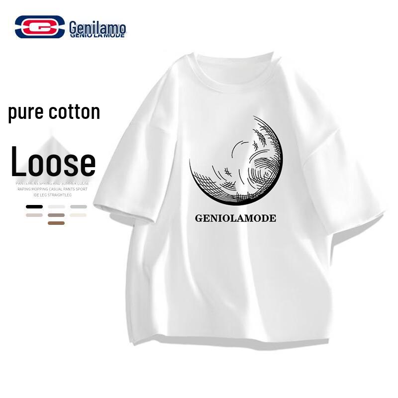 

GENIOLAMODE Men s Loose Fit Cotton Short Sleeve T-Shirt 3XL