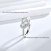 Elegant Heart-Shaped Zircon Ring | Adjustable Crystal Jewelry Gift for Women