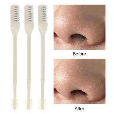 3Pcs Nose Hair Trimmer for Men Women Dual-Purpose Manual Nose Ear Hair Cutter 360-degrees Rotating Travel Grooming Tool