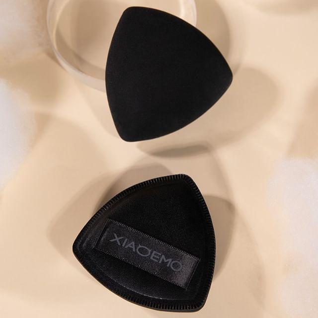 Jericoure - Triangle Powder Puff with Case Black