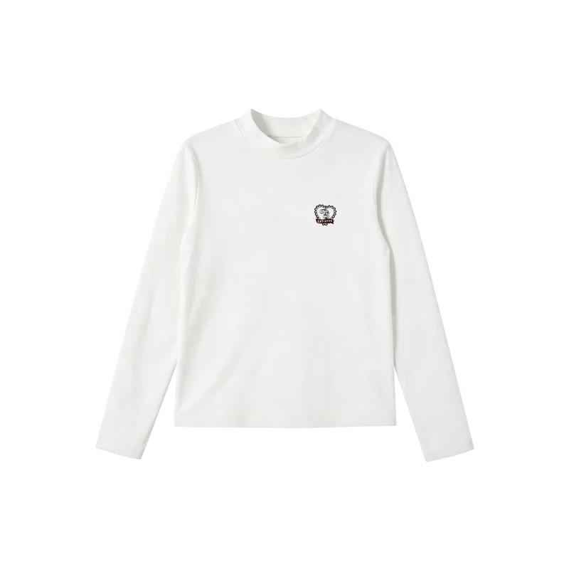 DEESHA Girls' Embroidered Mock Neck Thermal T-Shirt