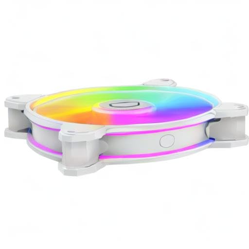 Cooler Master MasterFan MF140 Halo2 140mm ARGB Gen2 PC Case Fan, White, MFL-B4DW-16NP2-R2, FN1896