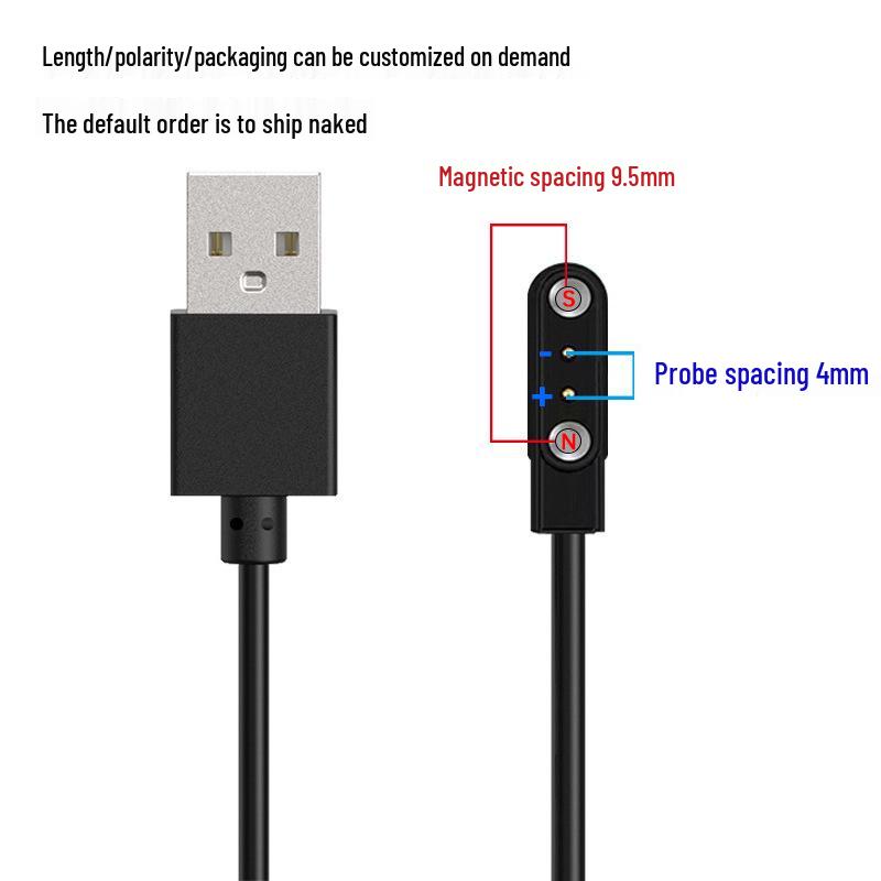 Smartwatch Charging Cable: 4P2P Pin, 2/4 Core, Magnetic Charger