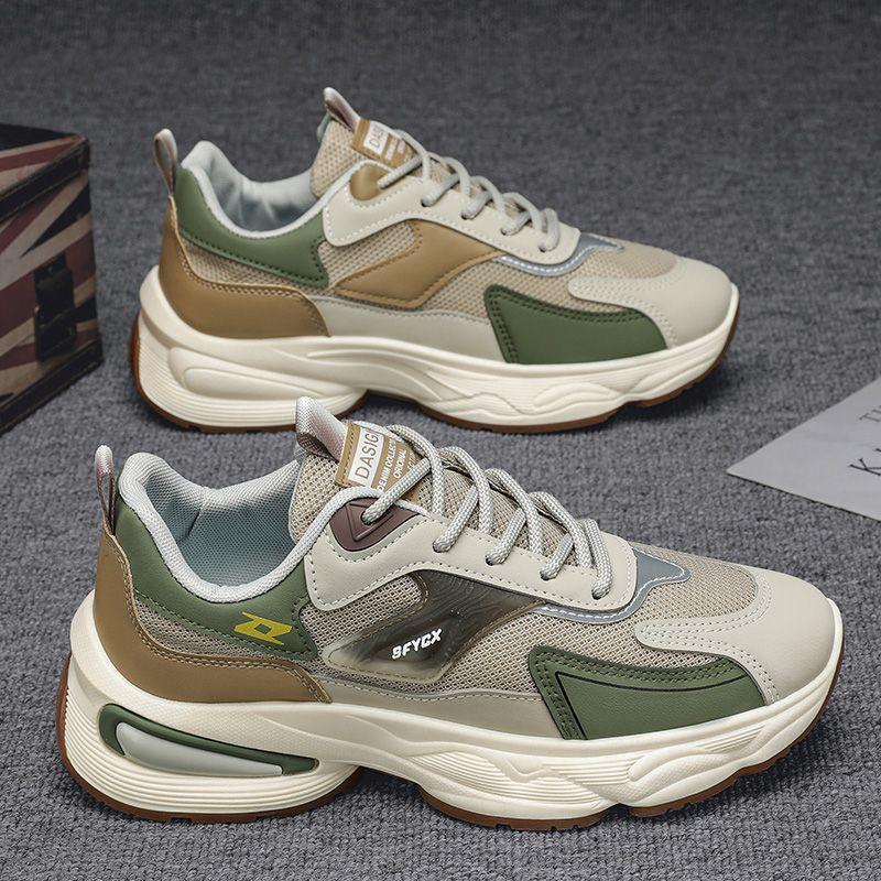 2025 Men's Shoes Summer Breathable Versatile Deodorant Wear-resistant Mesh Sports Leisure Platform Youth Tide Shoes