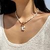 Bohemian Starfish Pendant Necklace For Women Handmade Rice Beads Ceramic Fish with OT Buckle Choker Summer Beach Party Jewelry