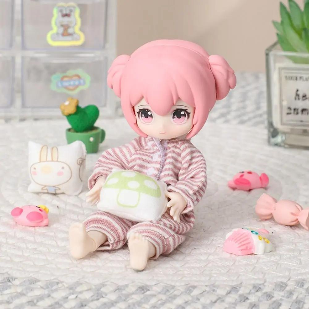 7 Farben Süße Puppe Gestreifte Pyjama Kleidung Anzug Für Gsc Ob11 Obitsu 11 Puppe Overall Für 1/12 Bjd Puppe Nachtwäsche Zubehör Set