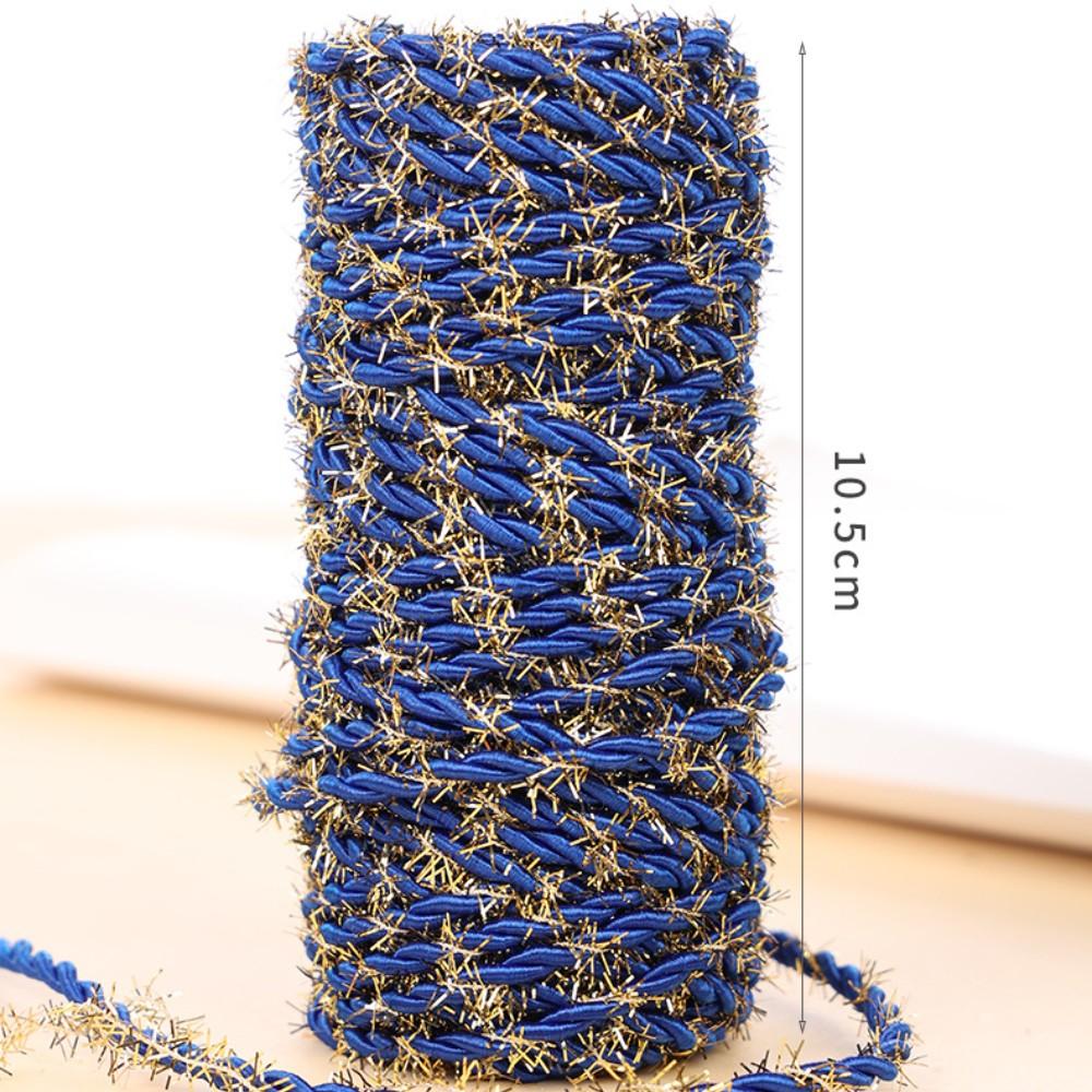 2.5mmx15m Glitter Metallic Braided Cord - 2-Ply Sparkle Rope for Gift Wrapping, Jewelry Making, Clothing Accessories & Craft DIY