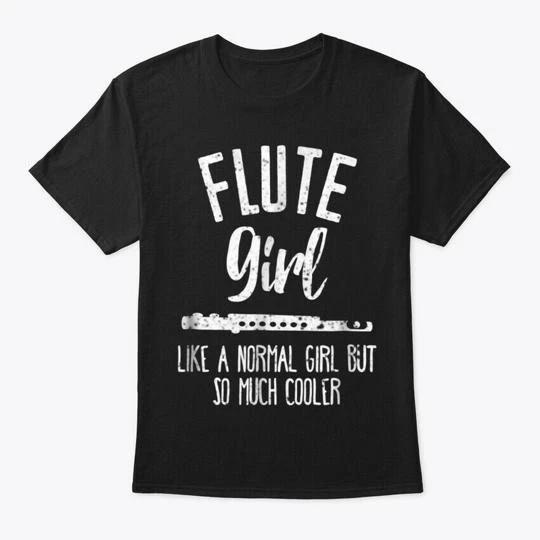 Flute Girl Funny Cool Marching Ban T-shirt Made in the USA Size S to 5XL 4XL