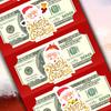 Christmas Cash Gift Envelopes 6 Slots Surprise Christmas Money Envelope for Cash DIY Holiday Money Gifts Card Holder Stocking Stuffers