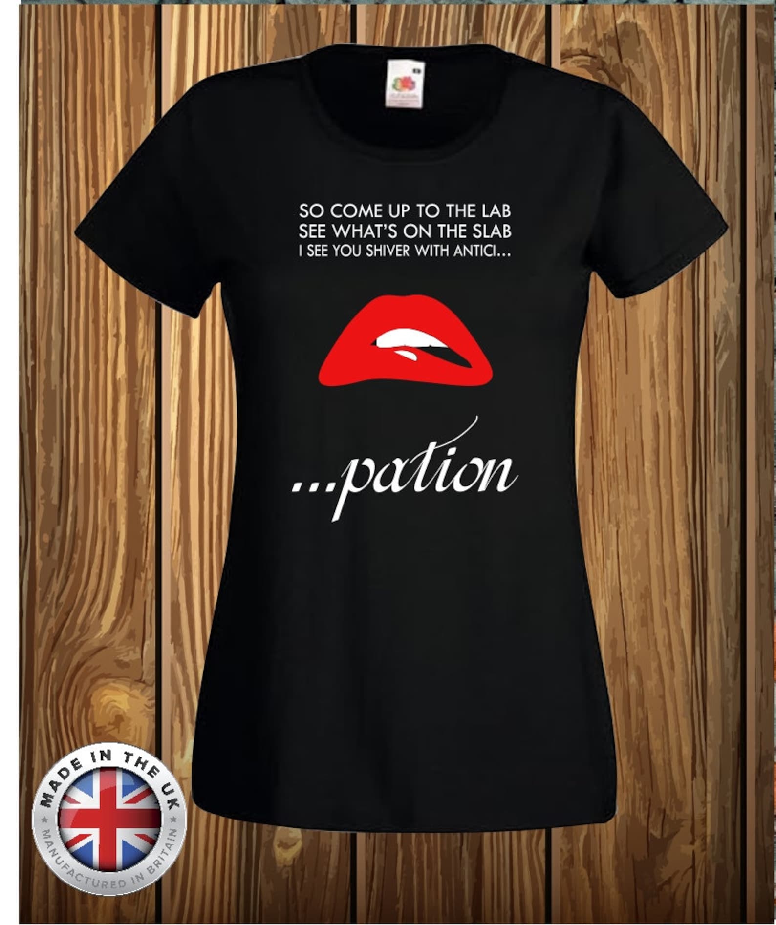 Rocky Horror T-Shirt Anticipation black T-Shirt, unisex and ladies fitted 4XL