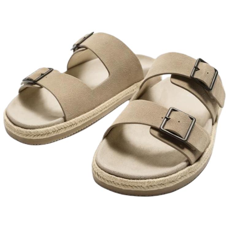 Zara Fashion Versatile Slide Sandals Men Footwear Sand-Brown 2708520107