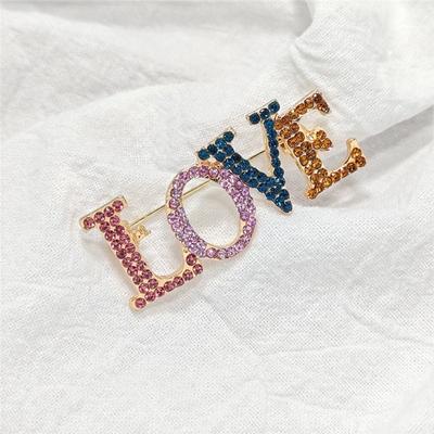 Broche Lettre Accessoires Vêtements Corsage Femme Créatif Polyvalent Amour Grande Broche