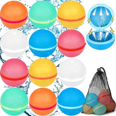 12Pcs Reusable Water Balloons, Pool Beach Water Toys for Boys and Girls, Outdoor Summer Toys for Kids Ages 3-12,Water Balls Toys For Toddler