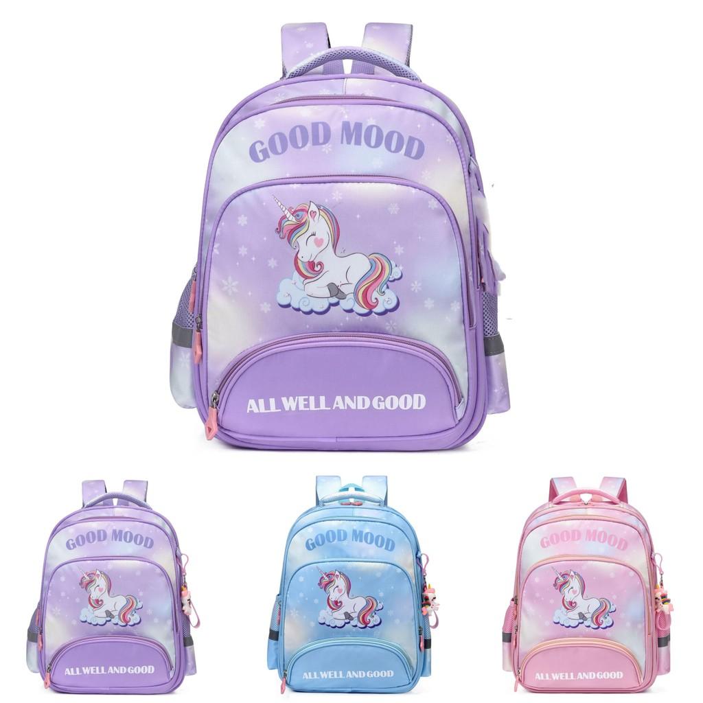 Spacious And Breathable Unicorn Cartoon Backpack For Kids Ideal For School Use