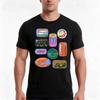 Tinned Fish Pattern Tshirt Summer Casual Cotton Tee Oversized Streetwear Tops Vintage Graphic Print Loose Fit Short Sleeve