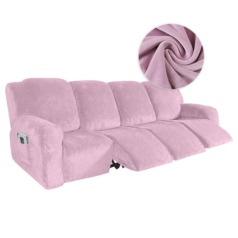 1/2 Seater Stretch Recliner Sofa Cover Soft Velvet Lazy Boy Armchair Covers Elastic Non Slip Sofa Slipcovers for Living Room