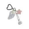 Bedårande Kaninnyckelring Med Ängelvingar Och Stjärnberlock Söt Modeaccessoar Hållbart Legeringsmaterial Perfekt Presentidé