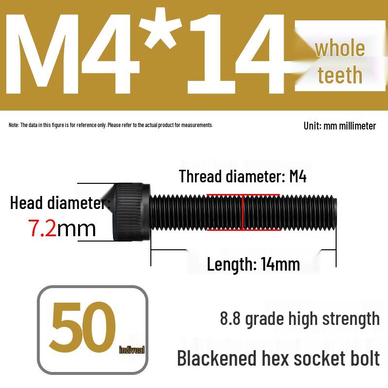 8.8 High-Strength Socket Head Cap Screw Bolt (M4-M20)