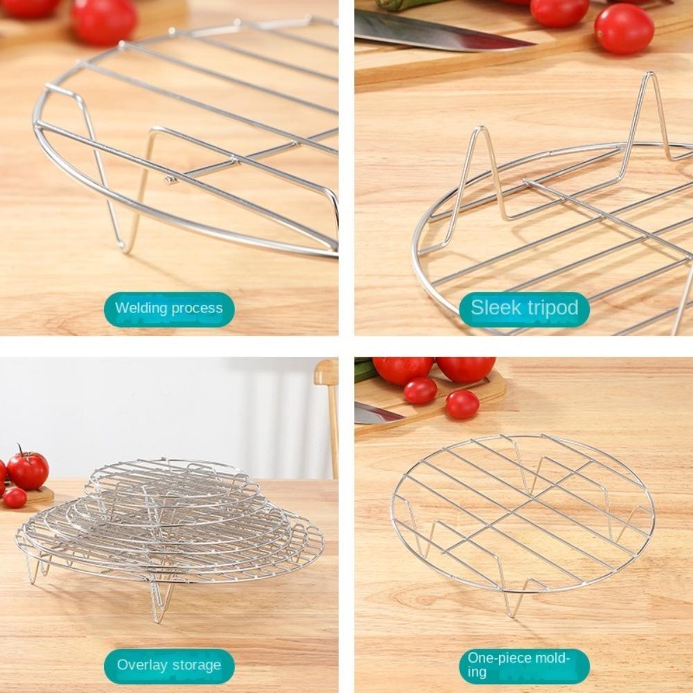 19cm Air Fryer Baking Rack Round Steamer Rack Durable Oven Grill Racks  for Cosori Gourmia Foodi