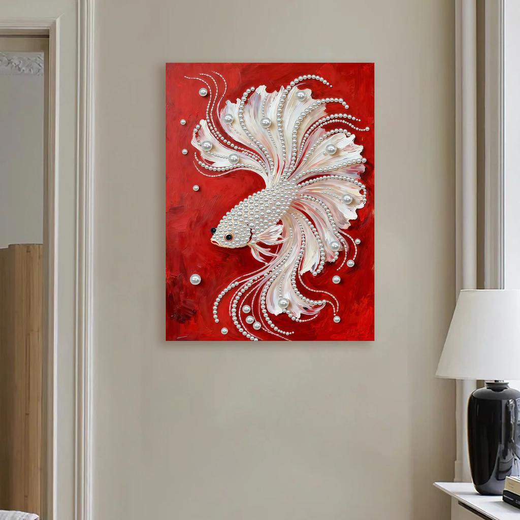 Pearl DIY Diamond Art Kits 11.8x15.7inch Diamond Art Diamond Painting with Frame for Adults/Beginners Gift Idea Home Decor