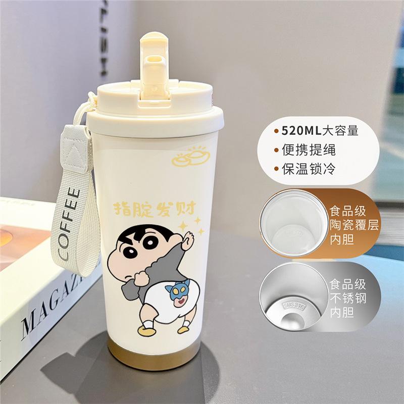 Cartoon Xiaoxin Thermos Cup 111 Stainless Steel Student High Value Office Coffee Cup Large Capacity Water Cup