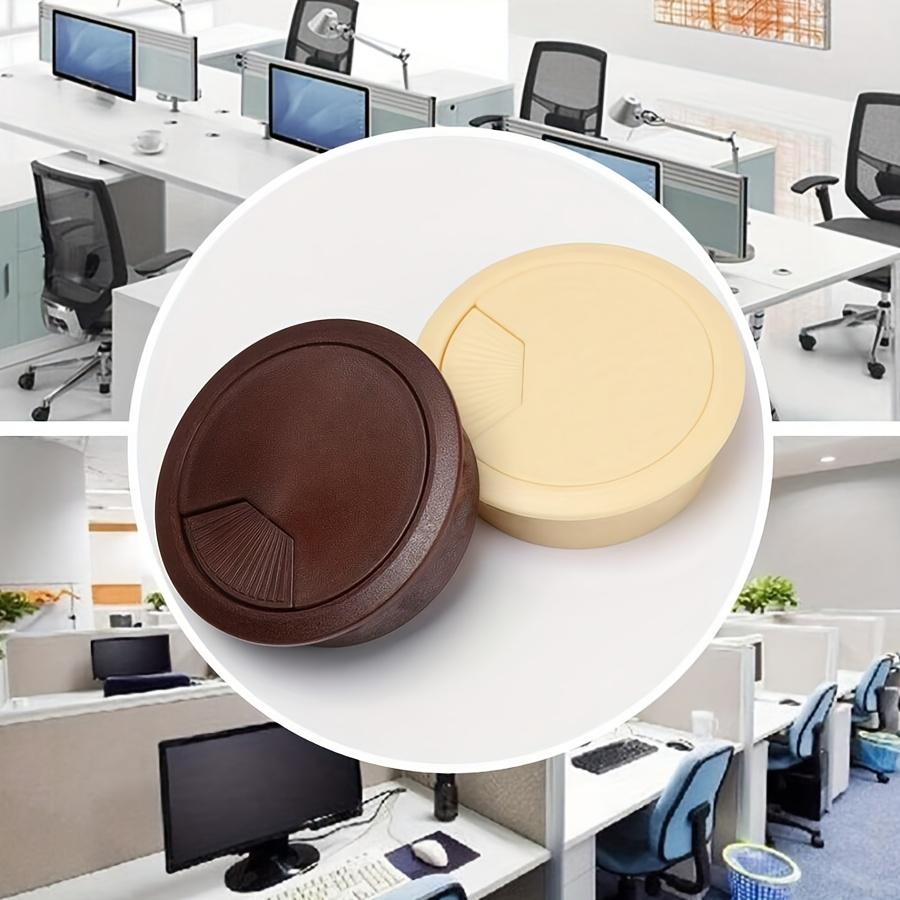 4pcs 60mm Desk Table Plastic Cable Hole Cover PC Computer Desk Round Wire Tidy Grommet Cable Organizer