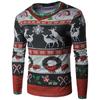 Men's Round Neck Slim Fit Long Sleeve Top Christmas Print T-shirt