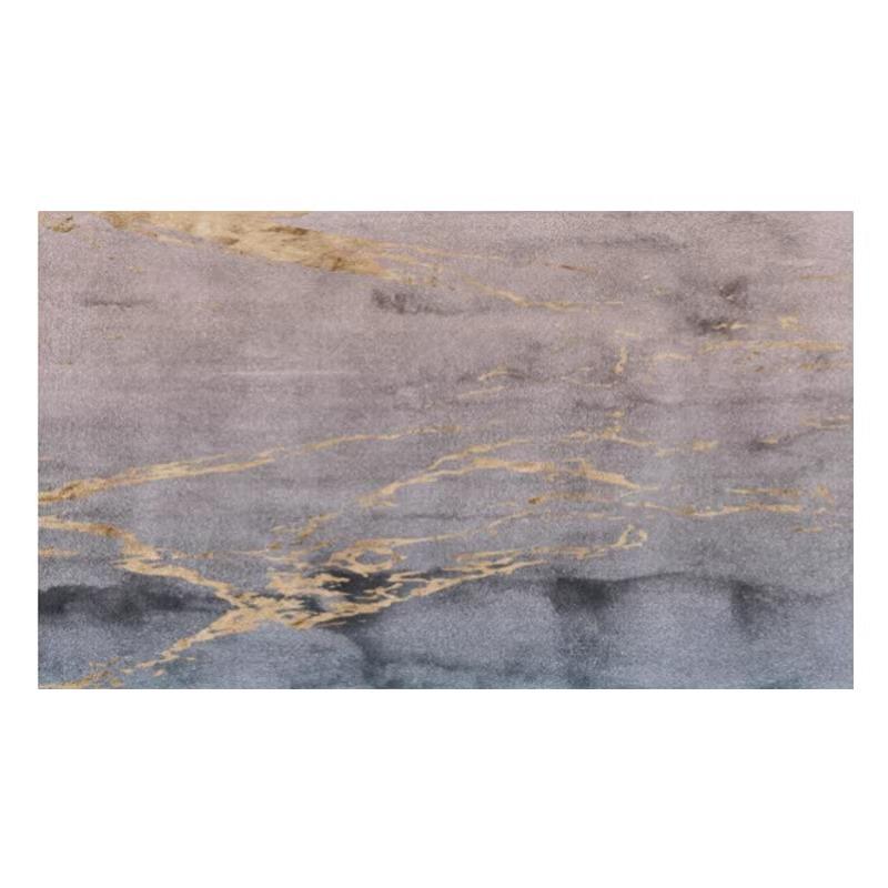Nachttischteppich Rutschfest Wasserdicht Fleckenresistent Fußmatte Langer Teppich mit Kunstmarmor-Textur Haushalts Dekorative Fußmatten