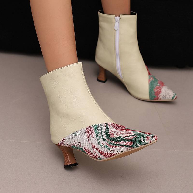 

Krazing Pot Полиуретановые туфли осень-зима 47 Размер 48 Размер 49 Размер 50 Сексуальные ботинки с квадратным носком, разноцветные, сохраняющие тепло ботильоны 50