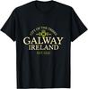 Galway Ireland City Of The Tribes Vintage Design Unisex-Adults T-Shirt Black Small