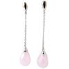 Les Trésors De Lily [N6888] - Pink 'Linda' Silver Earrings (rhodium-plated) - 44x8 Mm