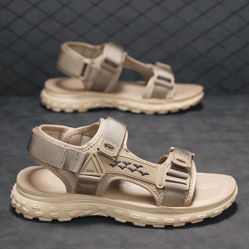 Men's Sandals Open Toe Breathable Adjustable Sneakers Non-slip Waterproof Applicable Outdoor Hiking Travel Beach Roman Shoes