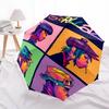 Printed Gorillaz band Folding Umbrella,Outdoor,Leisure,And Travel Umbrella,Durable Umbrella Fabric,Birthday And Holiday Gift
