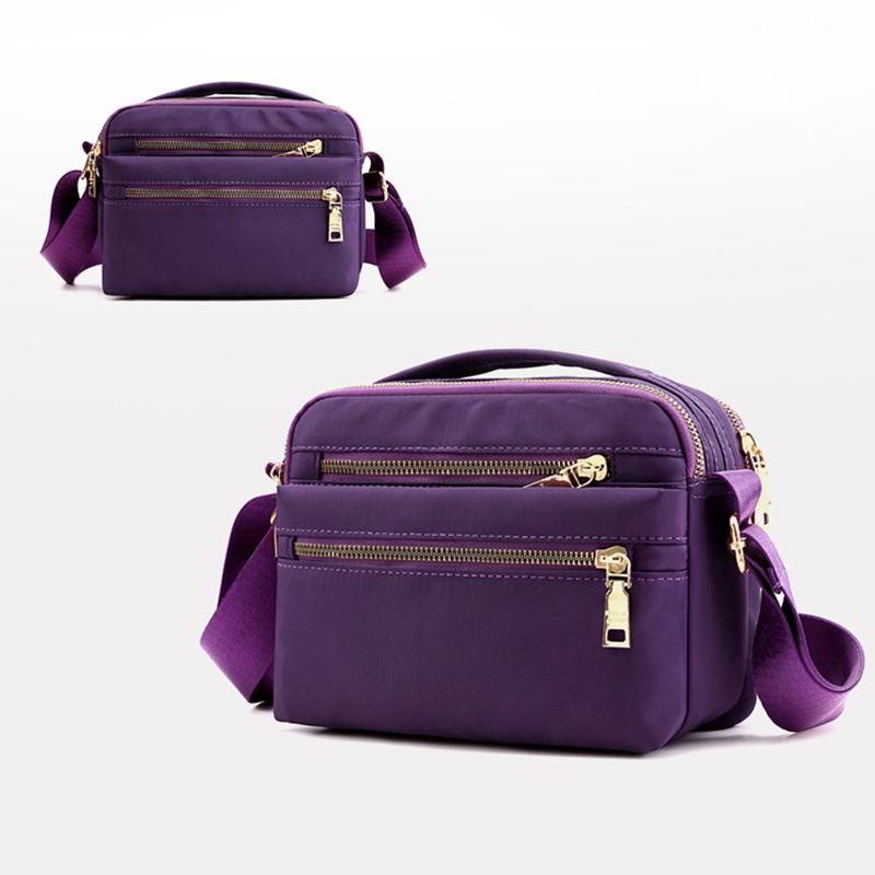 Female Casual Waterproof Nylon Shoulder Bags  Small Crossbody Messenger Bag Purse Female Multi-pocket Handbag Pouch