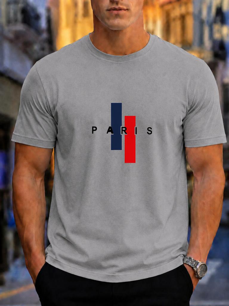 2026 New Sport Breathable Tshirt France Paris Letter Print Casual Crew Neck Unisexs Top Luxury Short Sleeve