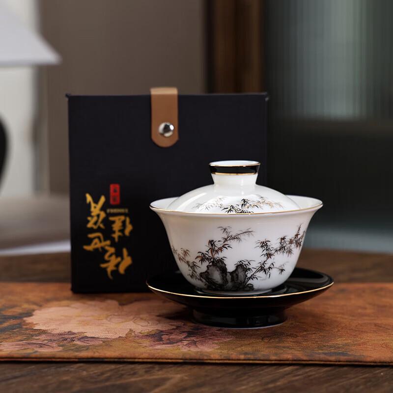 Tang Hui Ceramic Floating Lid Gaiwan Tea Bowl